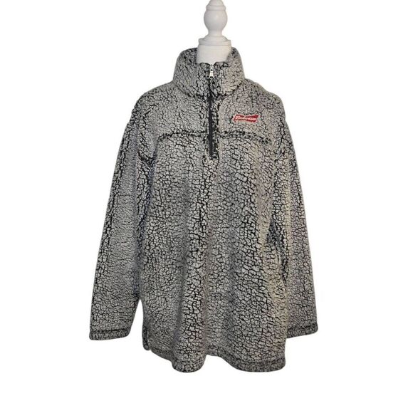 Boxercraft Budweiser Mens Size XL Grey 1/4 Zip Fleece Sweater - Picture 1 of 6